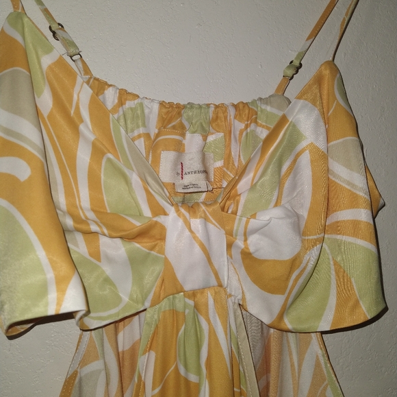 NWT ANTHRO' Cut Out Printed Midi Dress - Picture 10 of 11